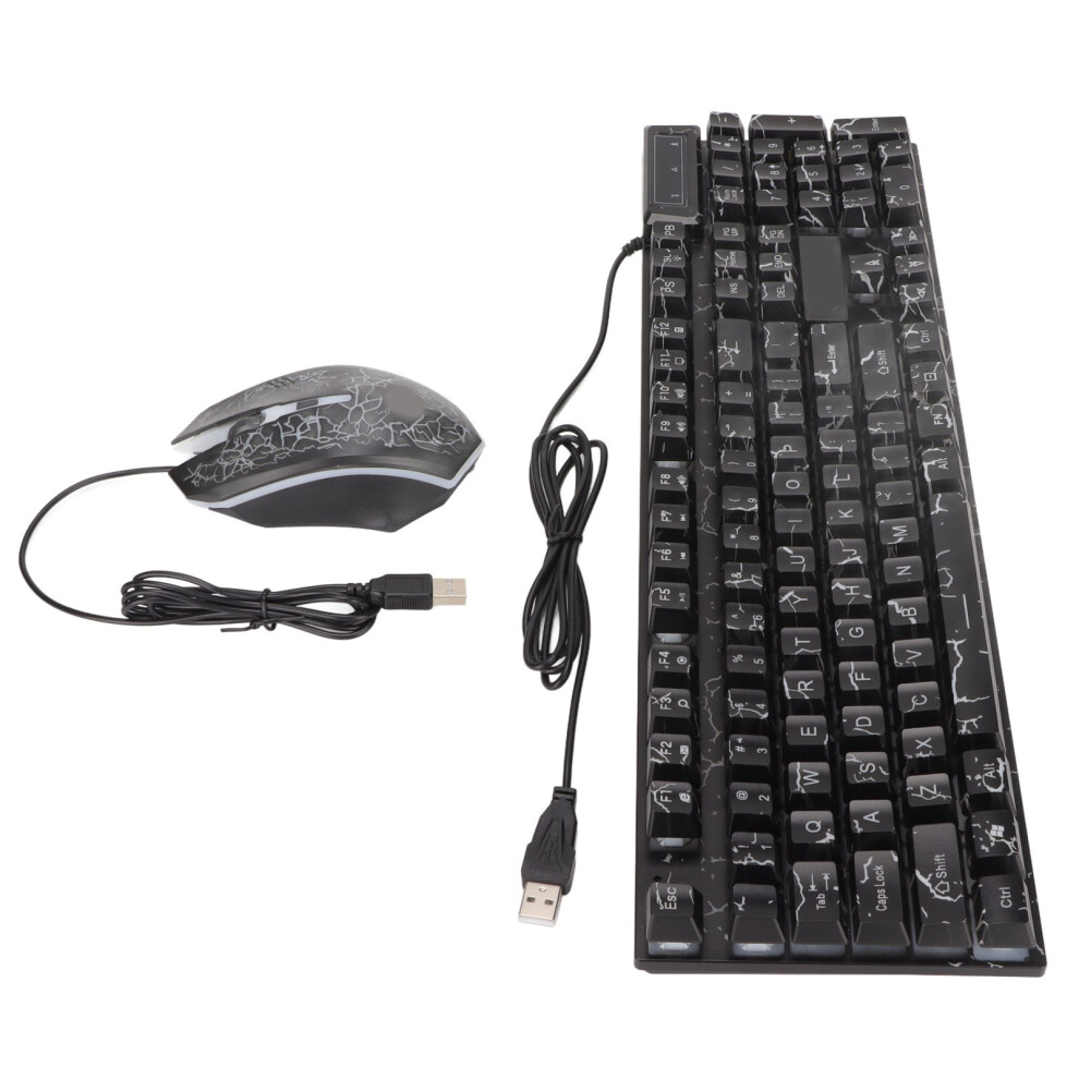 Usb Keyboard Mouse Combo 104 Keys Colorful Backlight Gaming Set 6951332872374