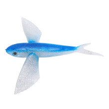 Esca in silicone a forma di pesce volante 130 g Blu 4,6 oz