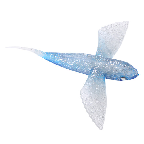 Fliegende Fischform 130 g Weicher Silikon-Köder Blau 2