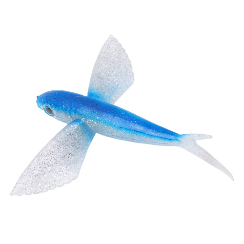 Fliegende Fischform 130 g Weicher Silikon-Köder Blau 1