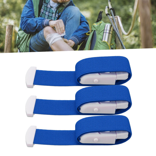 3 pezzi di torniquete blu elastici da 40 cm / 15,7 in Primo soccorso