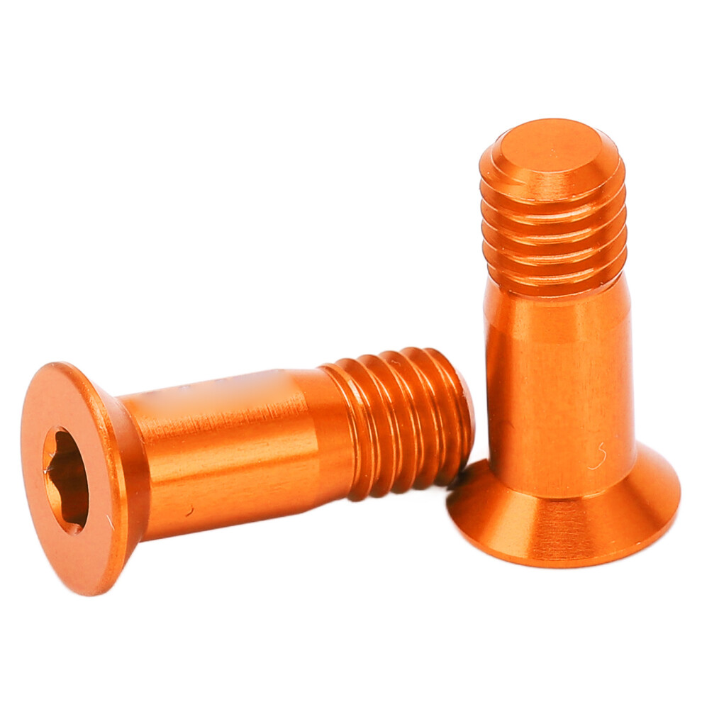 2 Pcs Aluminum Alloy Bicycle Rear Derailleur Sprocket Fixing Screws Orange 9411332877054