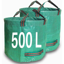 Heavy Duty Garden Bags - 500L x 2 Reusable Sacks with Handles