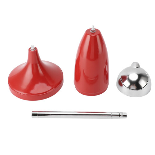Roter 3-stufiger Standascher mit Deckel, Fassungsvermögen 2