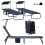 Outsunny Outsunny 2 Piece Folding Sun Loungers with Adjustable Backrest, Dark Blue 9
