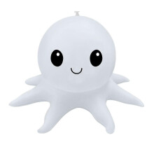 Solar Powered Floating Pool Light Octopus Smiling, Colorful Inflatable Ball