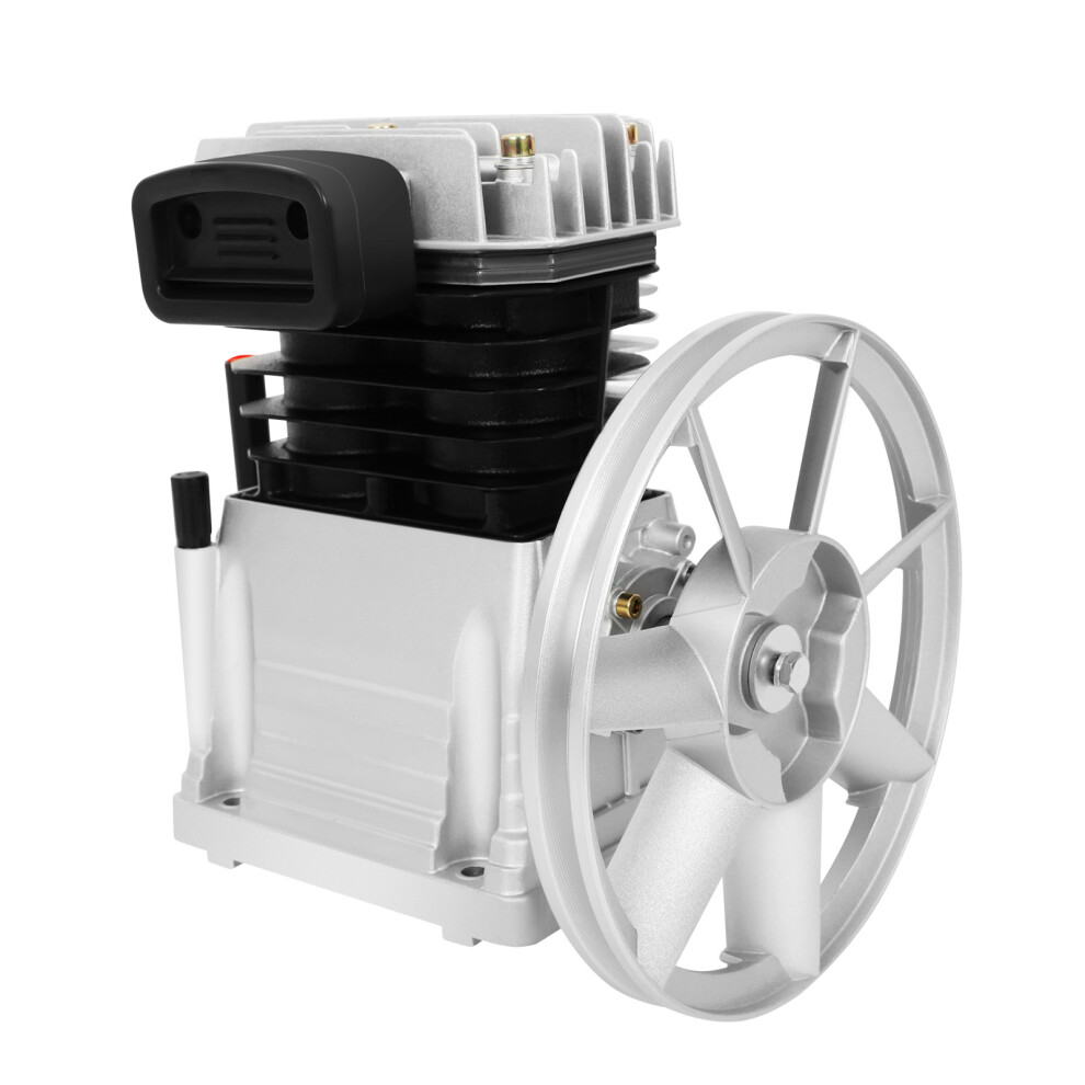 Air Suspension Air Compressor Pump Head W/ 2 Cylinders And Belt Pulley 763508674714