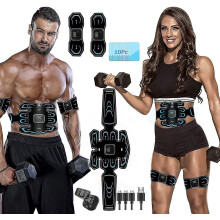 Buikspierstimulator, oplaadbare draadloze EMS-massager, ultieme elektronische Power Abs Tr
