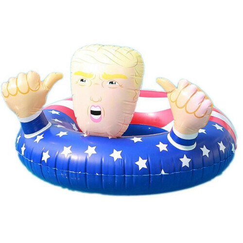 Improved inflatable swimming ring for beach swimming and rafting