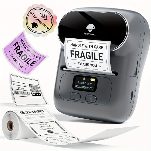 Phomemo M110 wireless portable thermal label printer black, gray
