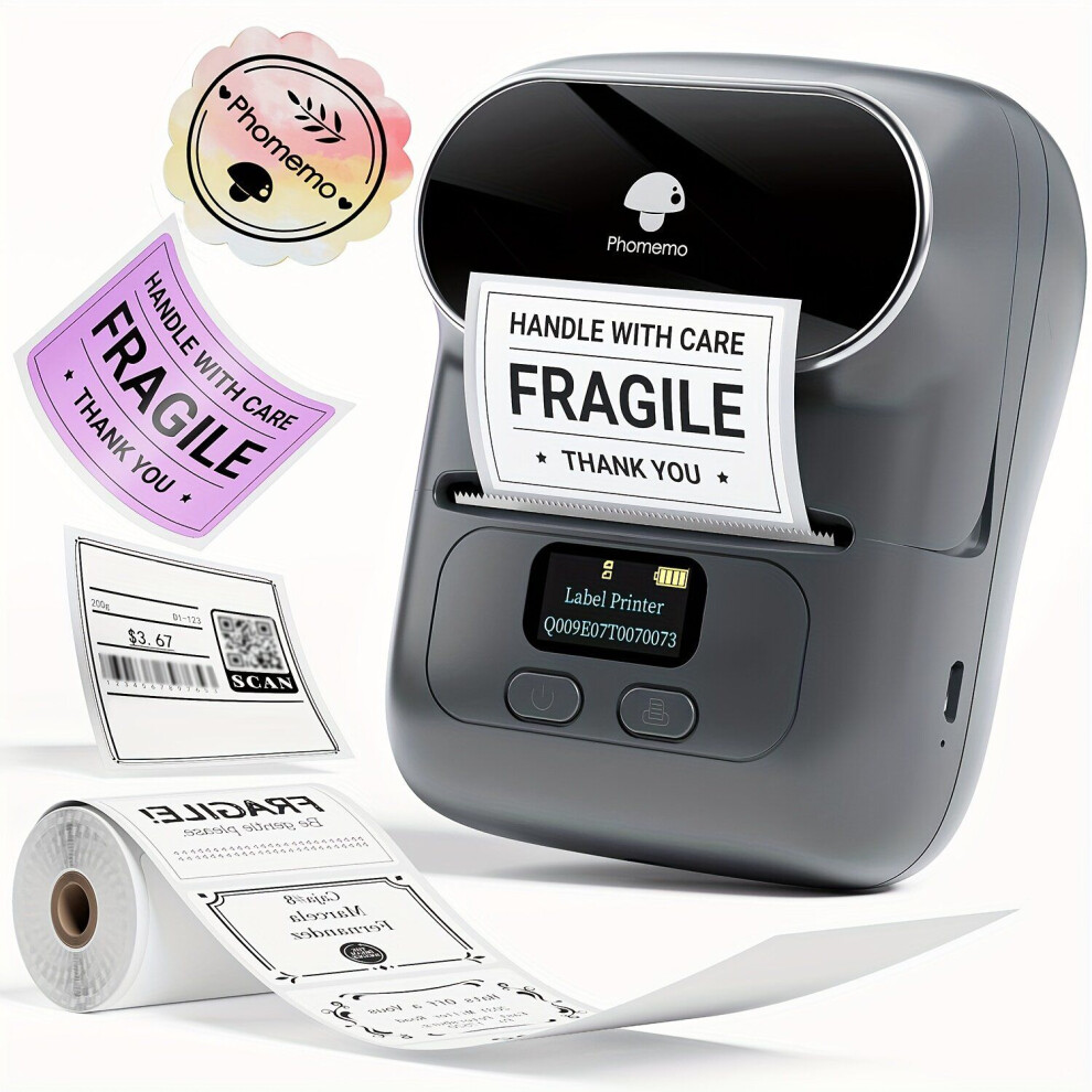 Phomemo M110 wireless portable thermal label printer black, gray