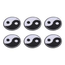 Toppe per abbigliamento Individuation, 6 pezzi, Yin Yang Tai Chi, cotone, per progetti fai-da-te, Nuovo
