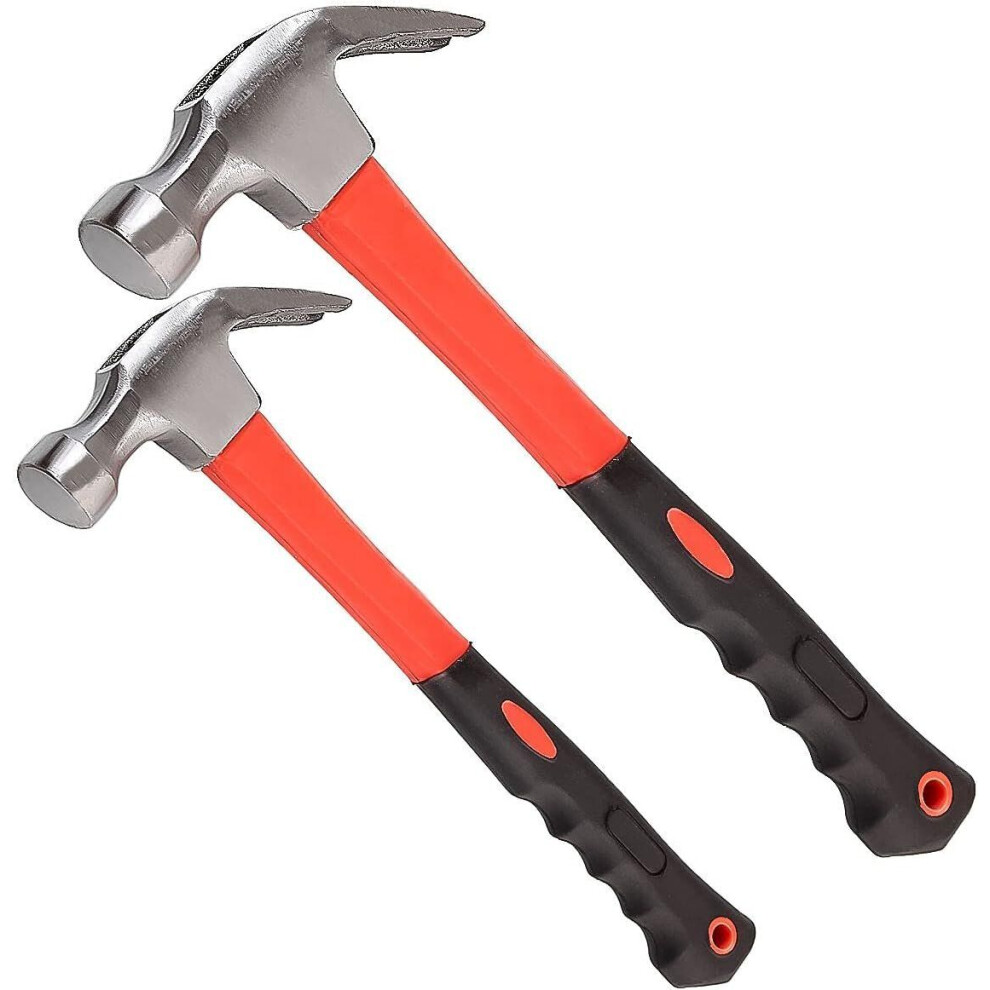 packages of sturdy framing hammer, 8 OZ/16 OZ multi-function framing hammer with fiberglass handle for quick and easy