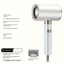 Powerful professional hair dryer with ionic technology, pearl white