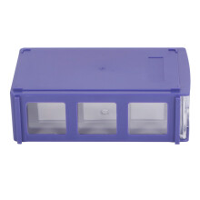 Stapelfähiger Aufbewahrungs-Drawer aus Kunststoff, Mini-Organizer für kleine Teile, Schrauben, Bastelmaterial, blaue Schale, 140 x 90 x 40