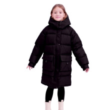 (Black, 8-9Years) Kids Girls' Coat Hooded Parka Jacket Warm Outwear