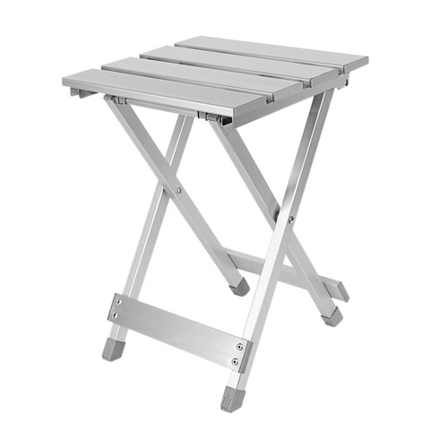 Foldable step stool made of aluminum alloy, suitable for outdoor use.