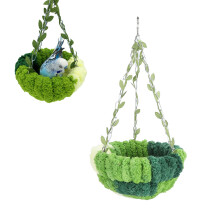 Letto a amaca per pappagallo 14x23,5 cm pile verde corallo