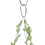 Cama hamaca verde para loro 14x23.5cm/5.51x9.25in 9