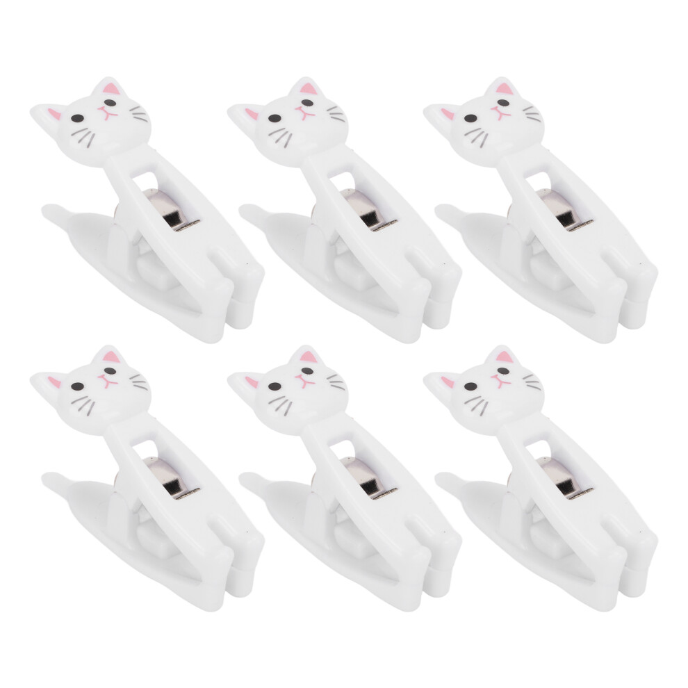 6Pcs White Multi Purpose Snack Clips with Anti Slip and Metal Spring-image-OPC-PJBNR6N-NEW