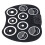 Portable 9-Pad Electric Roll Up Drum Set Lightweight Silicone Practice Kit 15