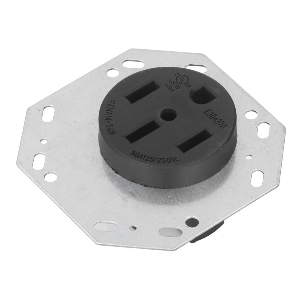 L14-50R 50A Industrial Outlet Socket, Pa66 Plastic, Brass Contacts 9441332897653