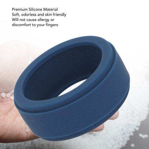 Smart Ring Hülle weiches Silikon dunkelblau Größe 6-10 2
