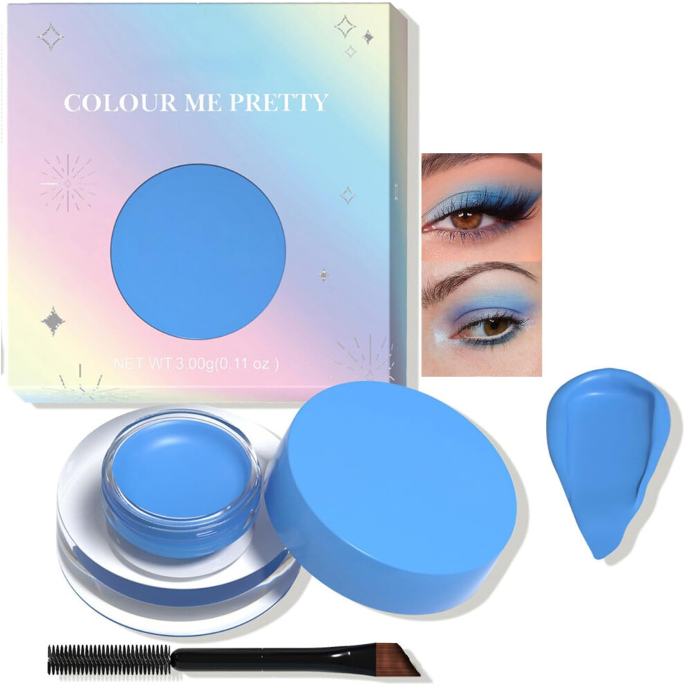 Gogerstar Blue,Red,Cream (Blue) 3 In 1 Deep Red Gel Eyeliner, Brow Pomade & Eyeshadow Cream Â Smudge-Proof, Matte Finish Â Highly Pigmented Long Lasting Eyeliner Pencil