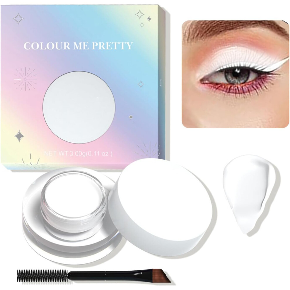 Gogerstar White,Red,Cream (White) 3 In 1 Deep Red Gel Eyeliner, Brow Pomade & Eyeshadow Cream Â Smudge-Proof, Matte Finish Â Highly Pigmented Long Lasting Eyeliner Pencil