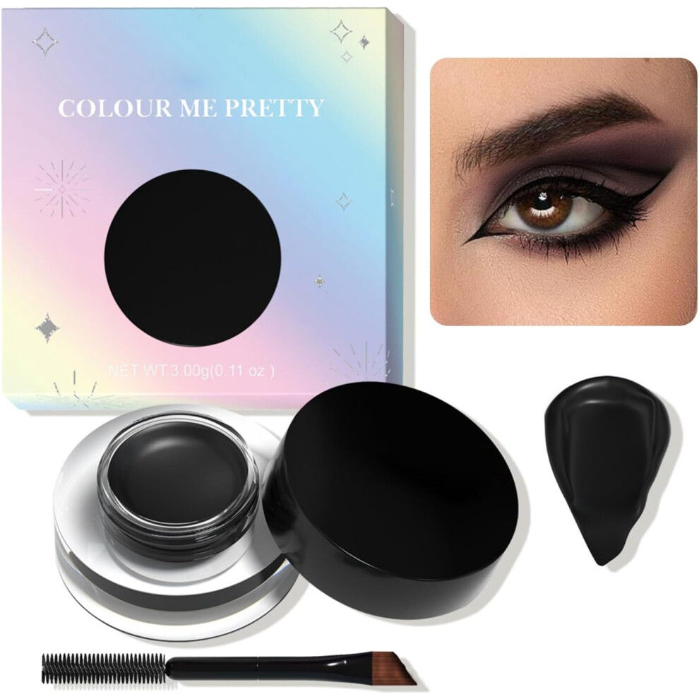 Gogerstar Black,Red,Cream (Black) 3 In 1 Deep Red Gel Eyeliner, Brow Pomade & Eyeshadow Cream Â Smudge-Proof, Matte Finish Â Highly Pigmented Long Lasting Eyeliner Pencil