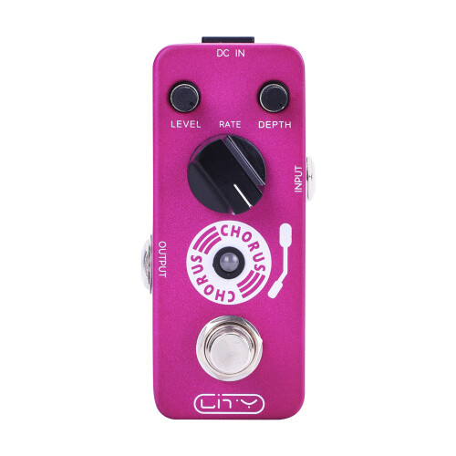 Pédale de chorus Lity 9 V Mini rose rouge 3,7  9  3,5 cm 2