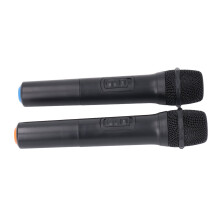Wireless Microphone Set 2x ABS Metal Dynamic Cardioid 200MHz