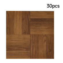 (Dark Brown, 30pcs) 12in Wood Grain Parquet Self-adhesive Flooring Tiles