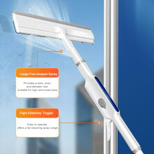 Raschietto per vetri 2-in-1 con spruzzatore, 130 cm, bianco