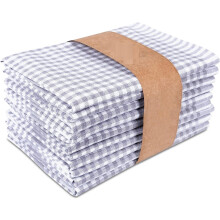 10X Wonderdry Tea Towels Set 100% Cotton Kitchen Dish Bar Cloths Cleaning Drying (Silver)