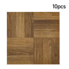 (Medium Brown, 10pcs) 12in Wood Grain Parquet Self-adhesive Flooring Tiles