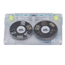 Black Blank Cassette Tape 46min, 10 x 6.5 x 0.9 cm
