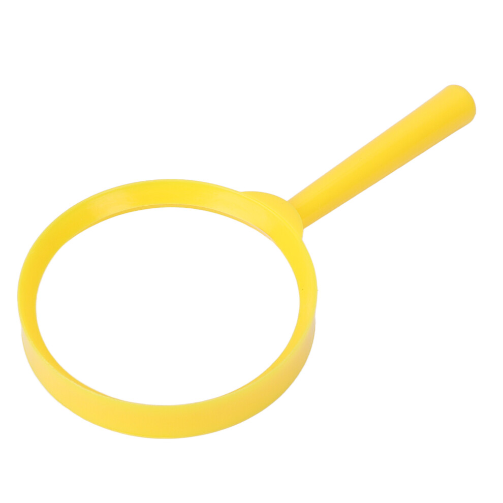 Yellow Ergonomic Handheld Magnifier For Kids And Adults Reading