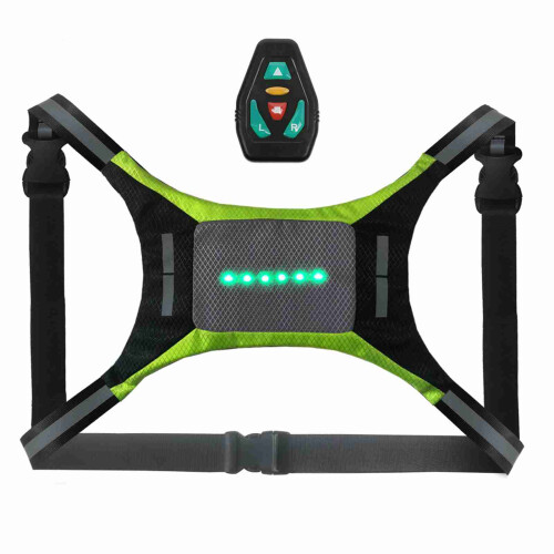 Gilet LED USB 500 mAh 29 x 19 x 1,5 cm Jaune Télécommande