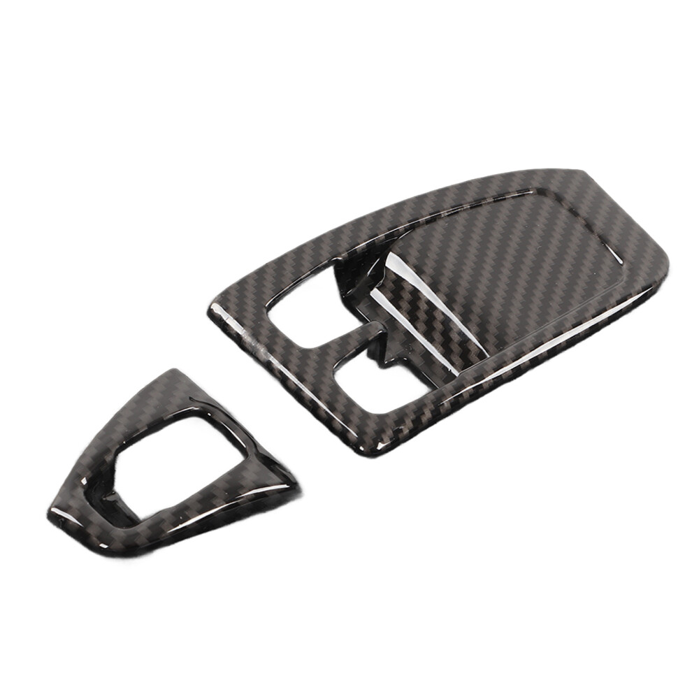 Window Lift Switch Panel Cover For Smart Fortwo W451 2011Â2014 Carbon Fiber Style 5081332920650
