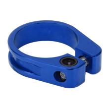 Abrazadera de tija de sillín CNC de aleación de aluminio azul de 31,8 mm