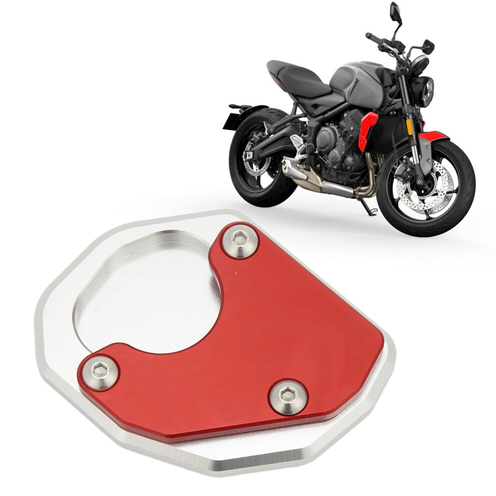 Aluminium Alloy Motorcycle Side Stand Extension Plate For Trident 660 2021+ Red 7691332923490