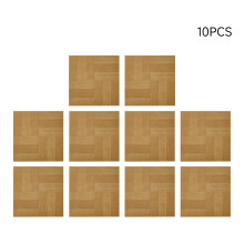 (Light Brown, 10pcs) 12in Wood Grain Parquet Self-adhesive Flooring Tiles