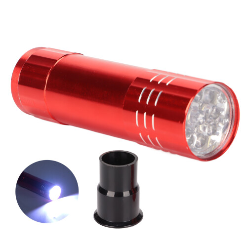 Lámpara LED para candling de huevos, roja, con 3 pilas AAA 1