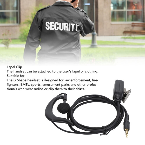 G Shape 3,5 mm Ohrhaken-Earpiece Schwarz, iOS/Android 2