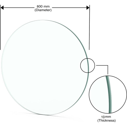 BELOFAY Table Top 8mm Thickness Tempered Glass 2