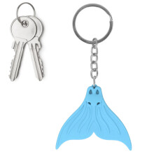 Portachiavi a coda di sirena mini 15 g silicone azzurro chiaro