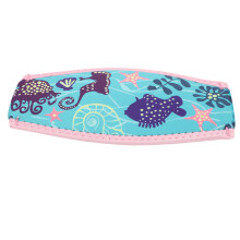 Taucherbrille Haarschutz Neopren rosa Rand