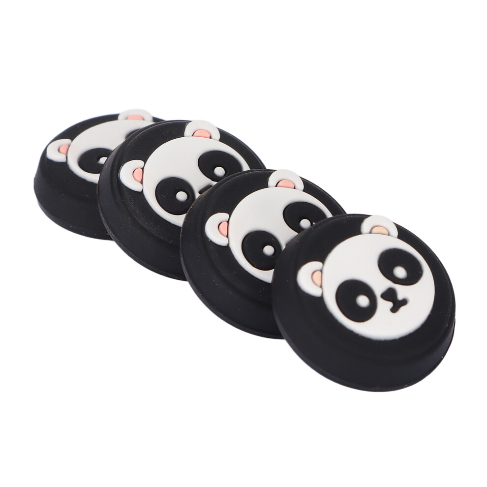 4Pcs Silicone Thumb Grip Caps For Ps5 & Xbox Controllers, Panda Black 4691332932839