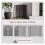 Denton 3 Panel Folding Fire Screen Guard - Pewter 5